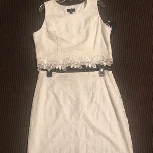 2 piece cream lace homecoming dress